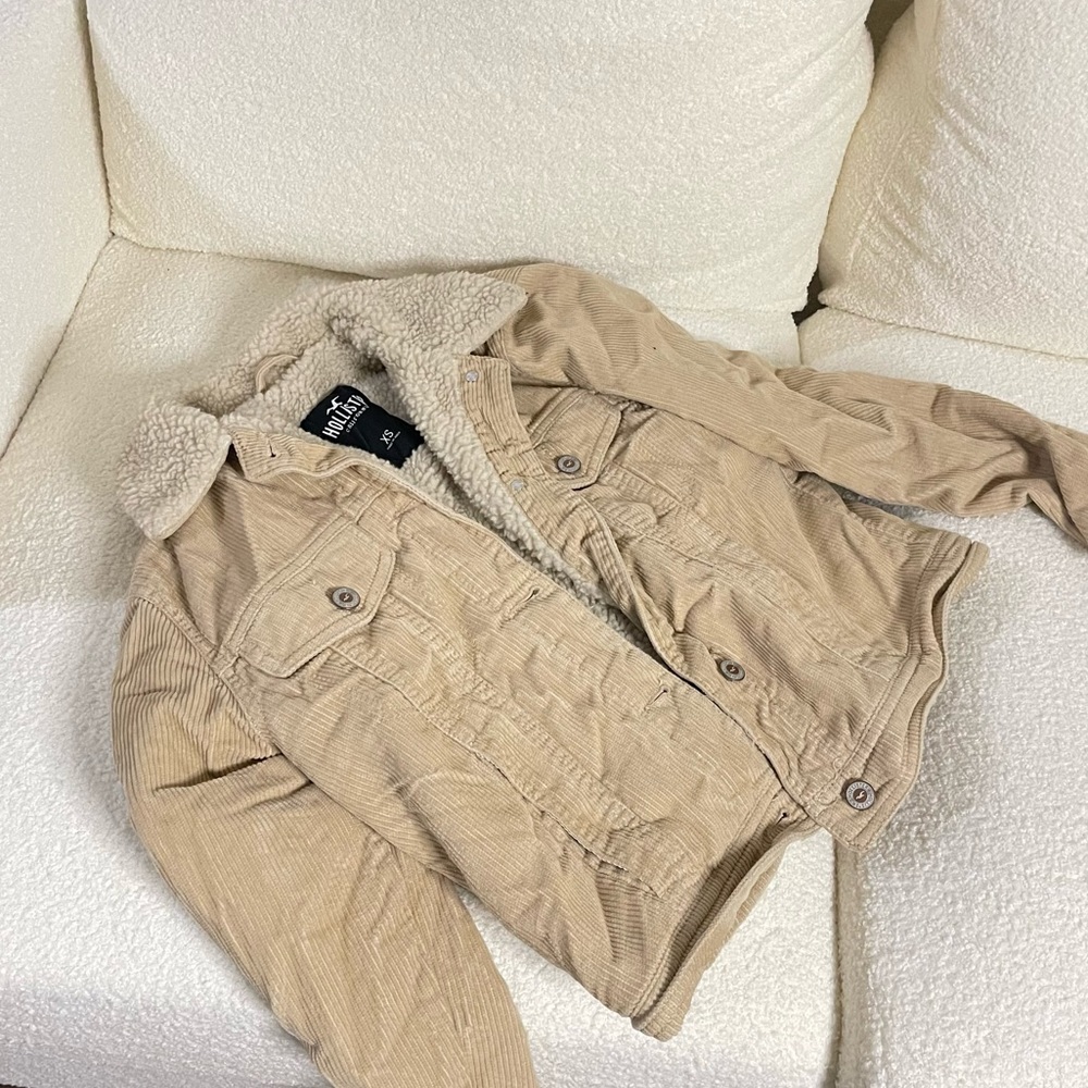 Tan Corduroy sherpa coat